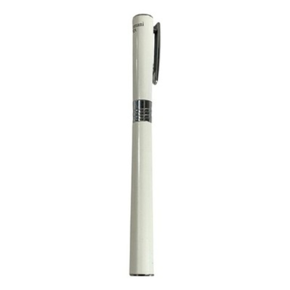 Monteverde Aldo Domani Libra Luxury White Ballpoint Pen Chrome Trim Very Good - Picture 5 of 5